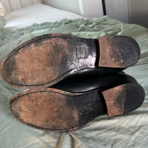 FRYE Melissa Double Sole Button Lug Tall in Black Learning Size 8.5 - Picture 2 of 5